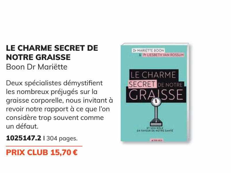 le charme secret de notre graisse boon dr mariëtte