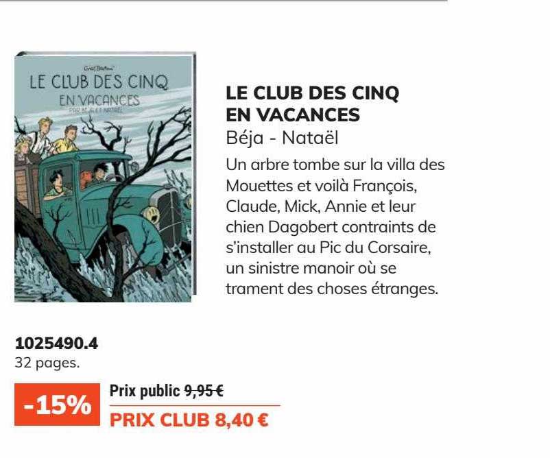 le club des cinq en vacances -  béja - nataël