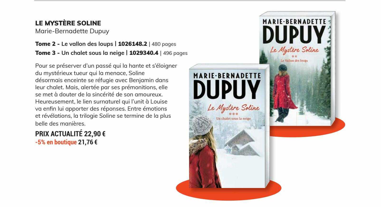 le mystère soline - marie-bernadette dupuy