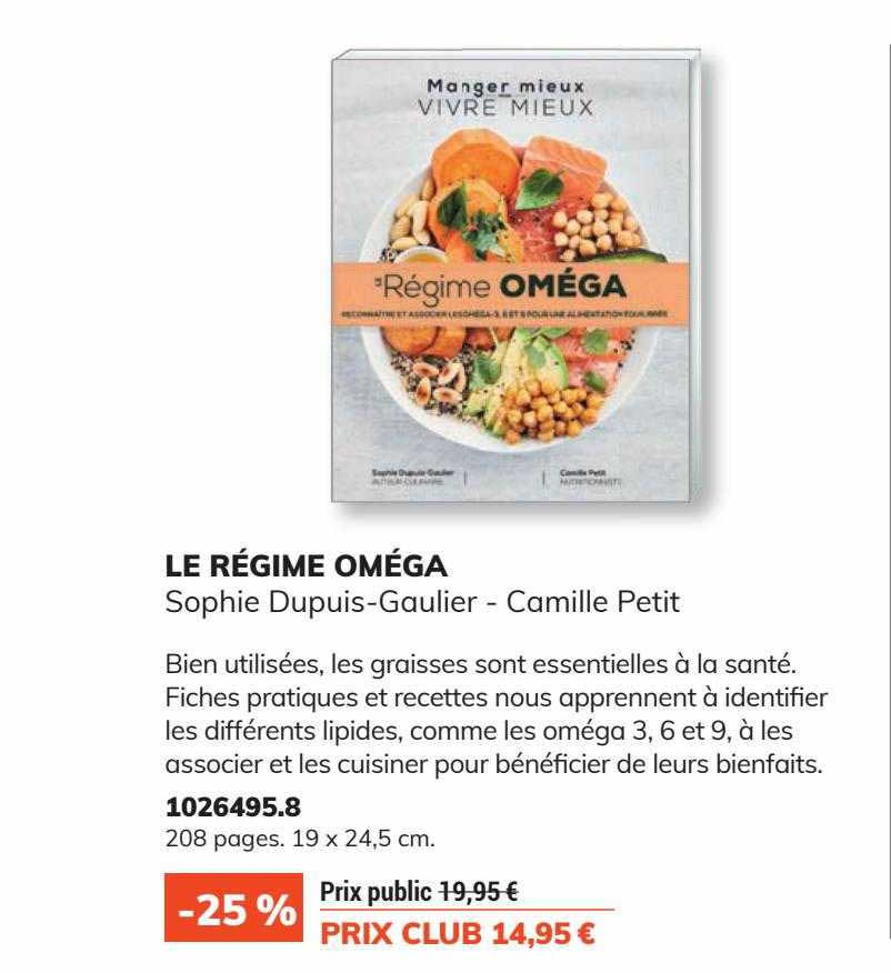 le régime oméga sophie dupuis-gaulier - camille petit