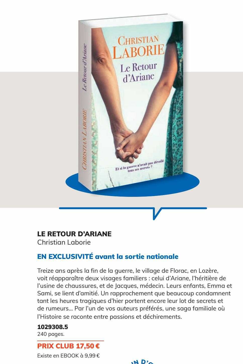 le retour d'ariane christian laborie