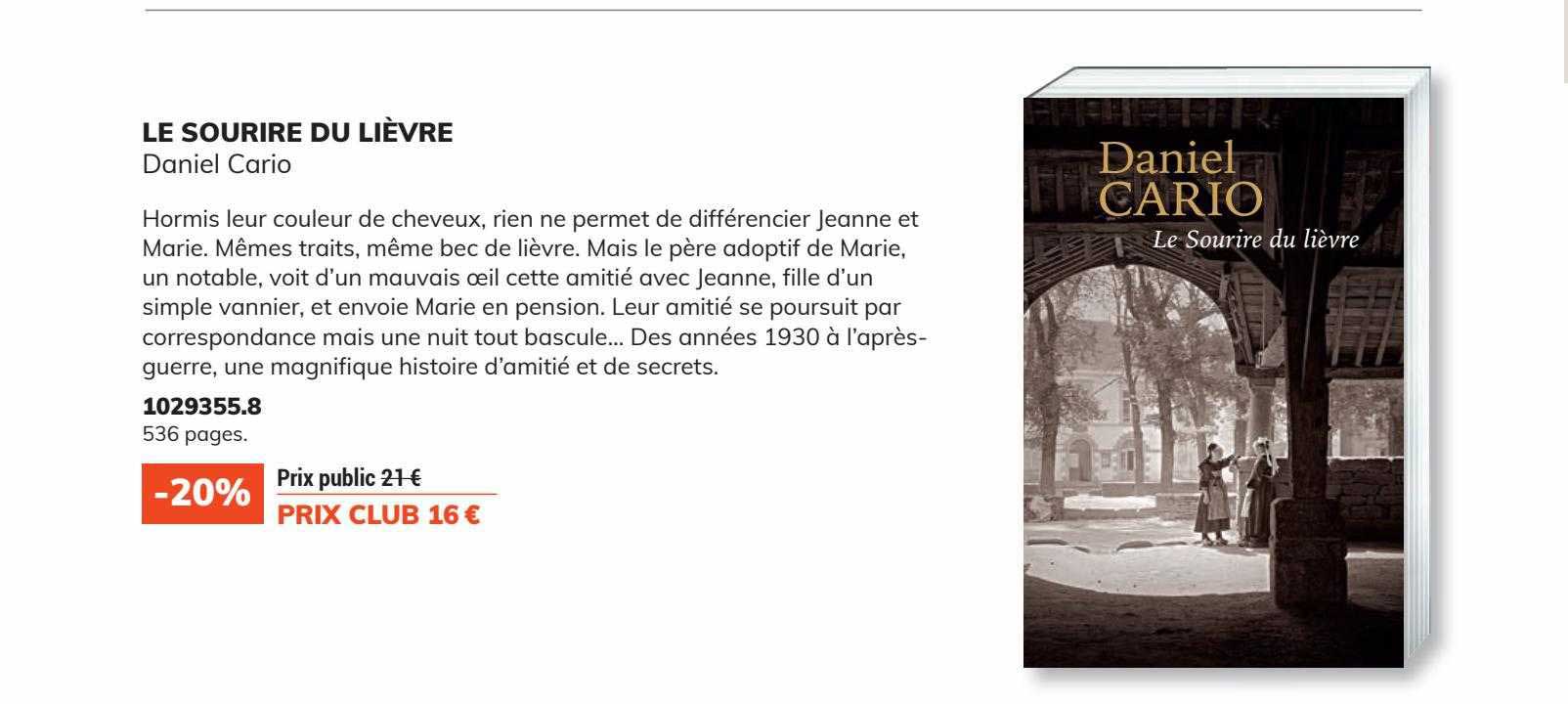 le sourire du lièvre - daniel cario