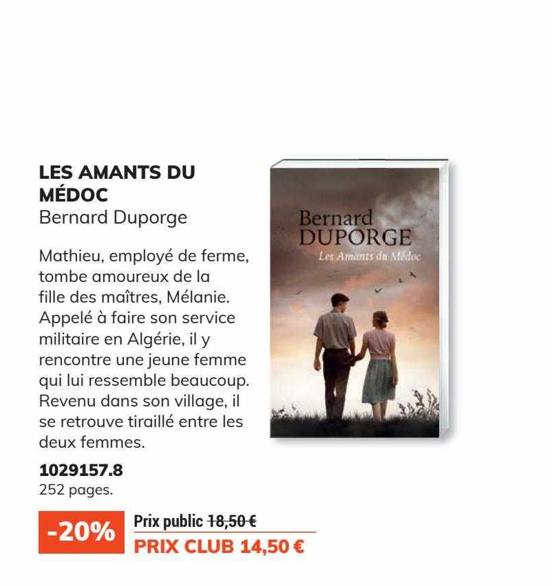 les amants du médoc - bernard duporge