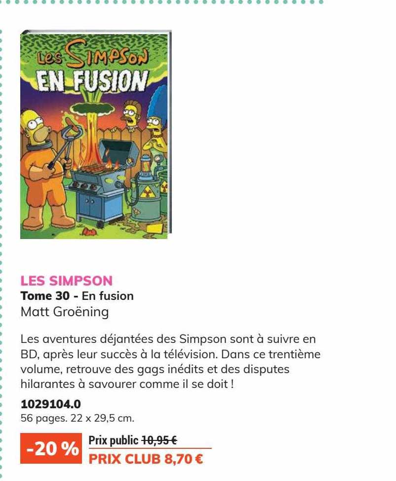 les simpson tome 30 - en fusion matt groëning