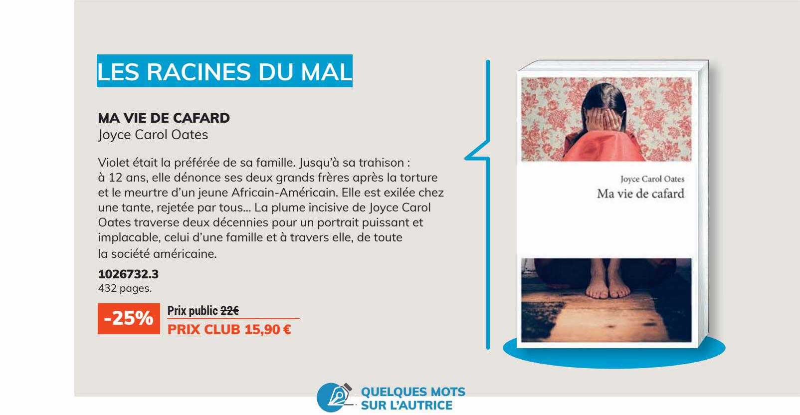 ma vie de cafard - joyce carol oates