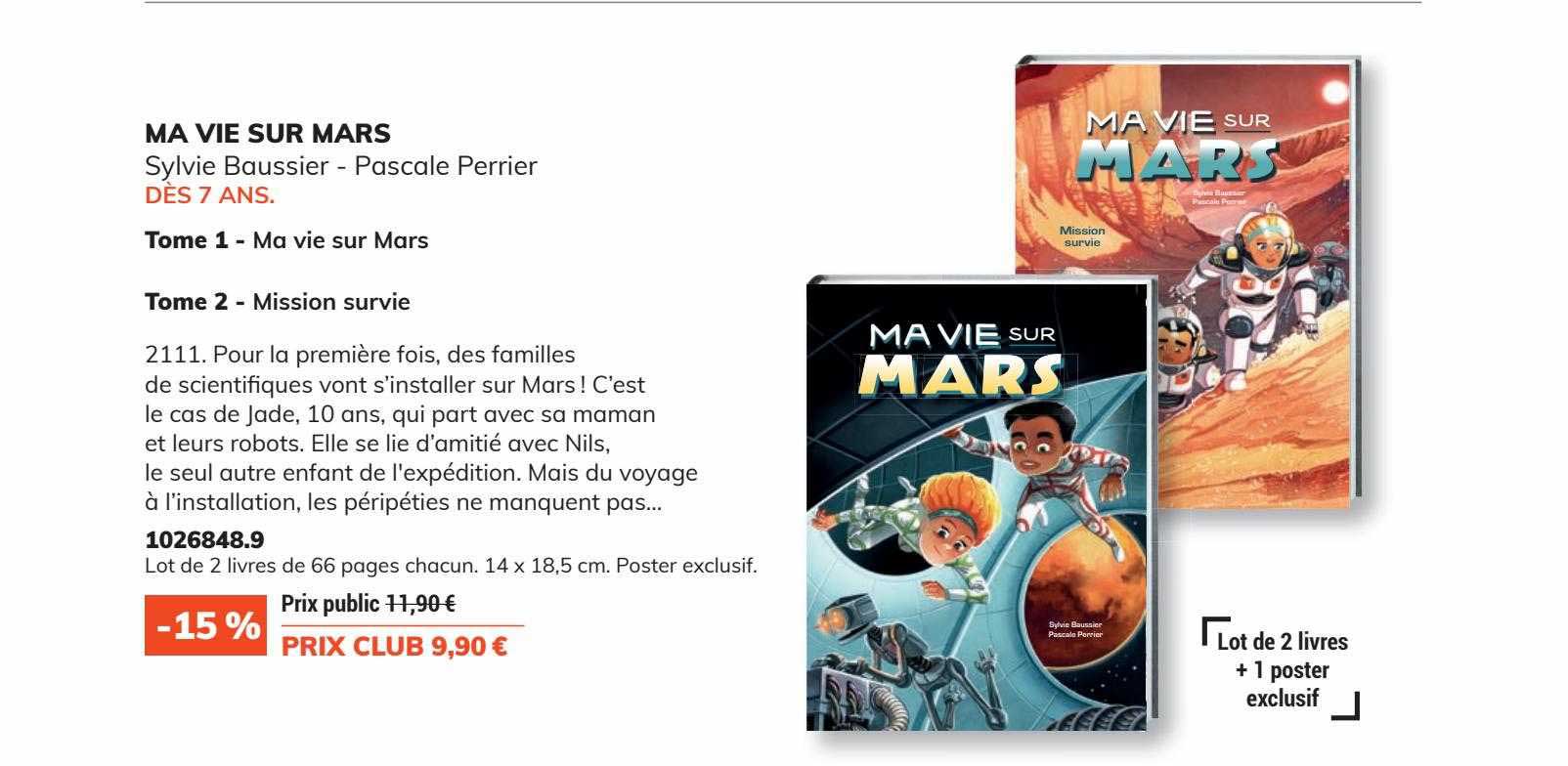 ma vie sur mars sylvie baussier - pascale perrier