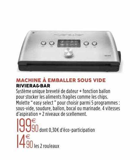 machine à emballer sous vide riviera&bar