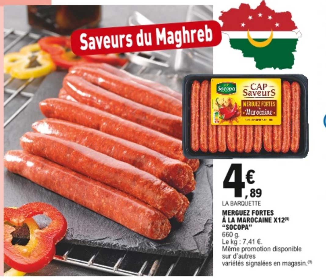 merguez fortes à la marocaine x12 "socopa"