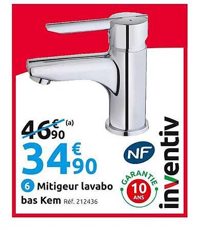 mitigeur lavabo bas kem inventiv