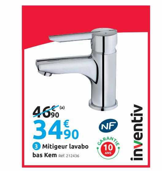 mitigeur lavabo bas kem inventiv