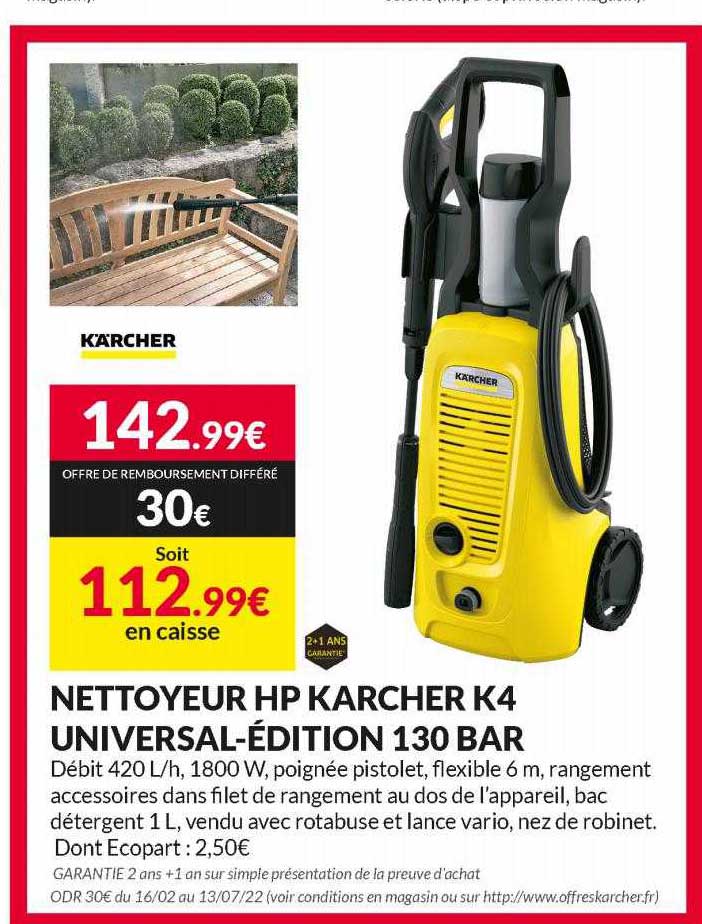 Nettoyeur Hp Kärcher K4 Universal-édition 130 Bar