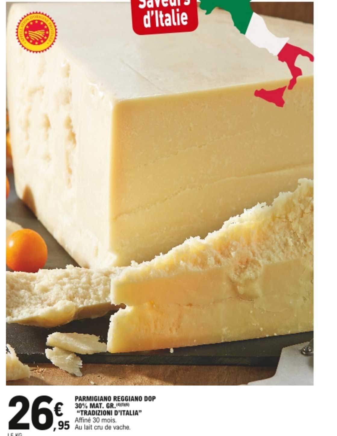 parmigiano reggiano dop 30% mat. gr. "tradizion d'italia"