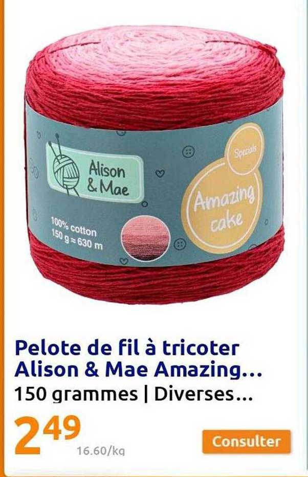 pelote de fil à tricoler alison & mae amazing…
