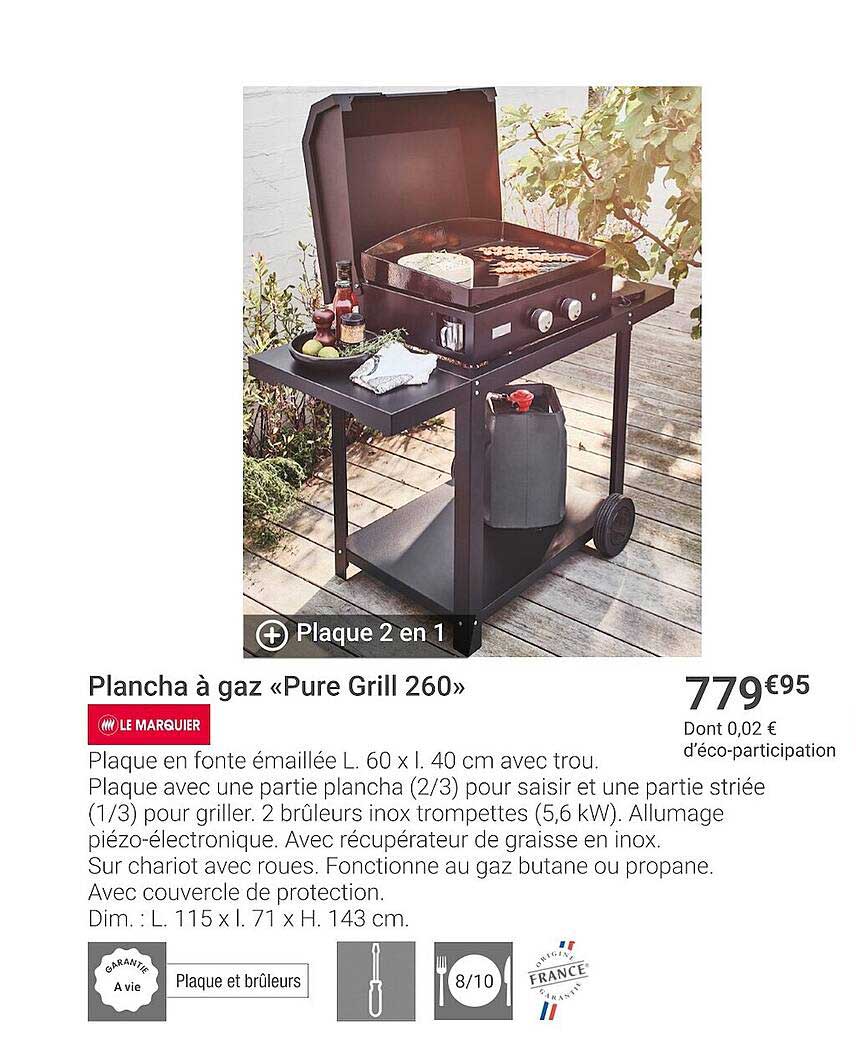 Planche à Gaz «pure Grill 260»