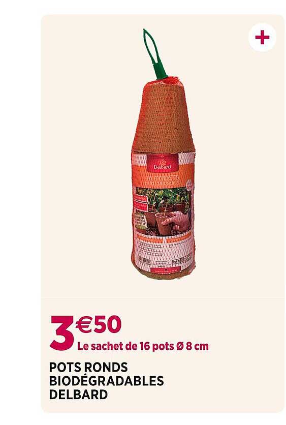 pot ronds biodégradables delbard
