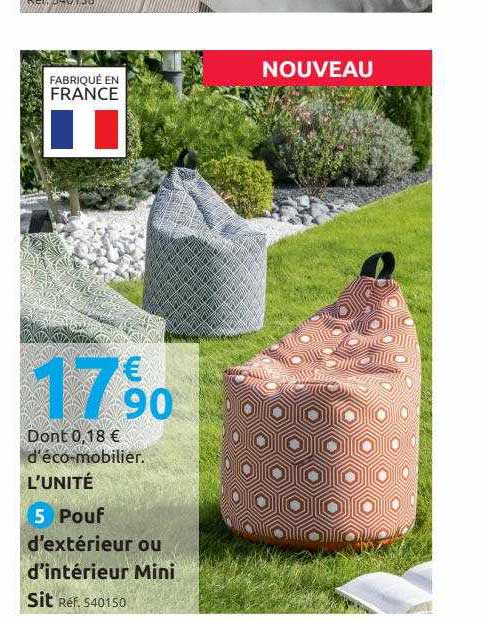 pouf d'extérieur ou d'intérieur mini sit