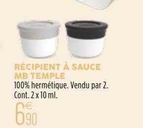 récipient à sauce mb temple