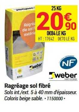 Regréage Sol Fibré Weber