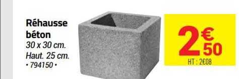 Réhausse Béton