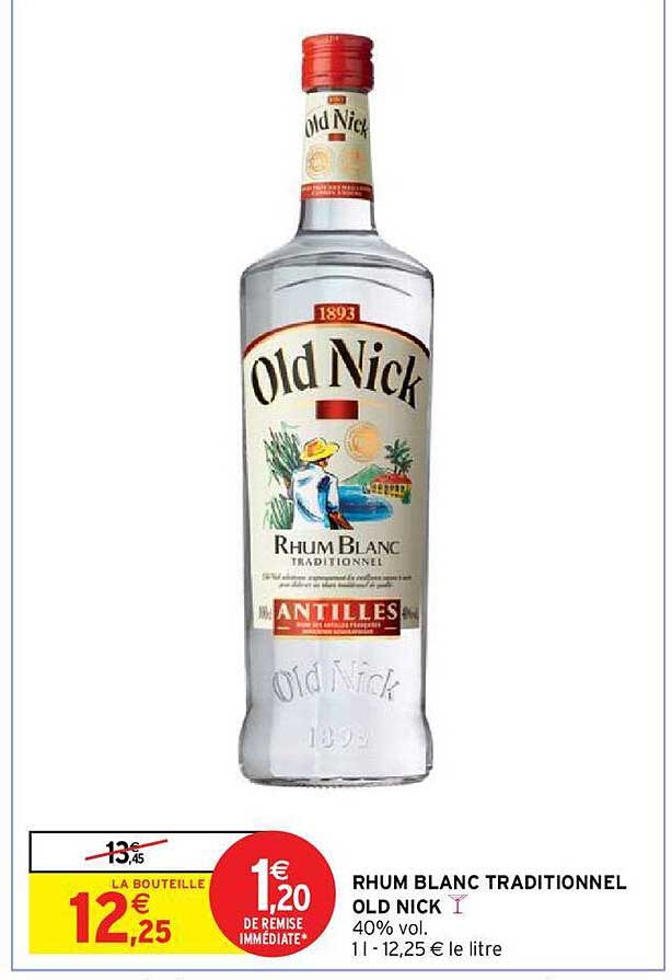 Rhum Blanc Traditionnel Old Nick