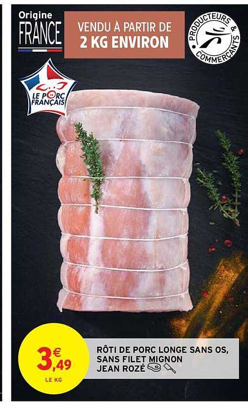 rôti de porc longe sans os sans filet mignon jean rozé