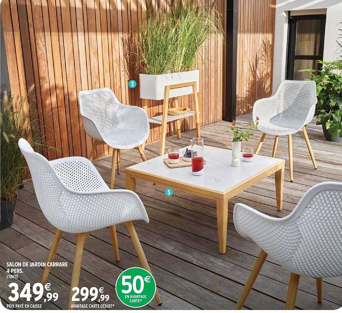 salon de jardin carrare 4 pers.