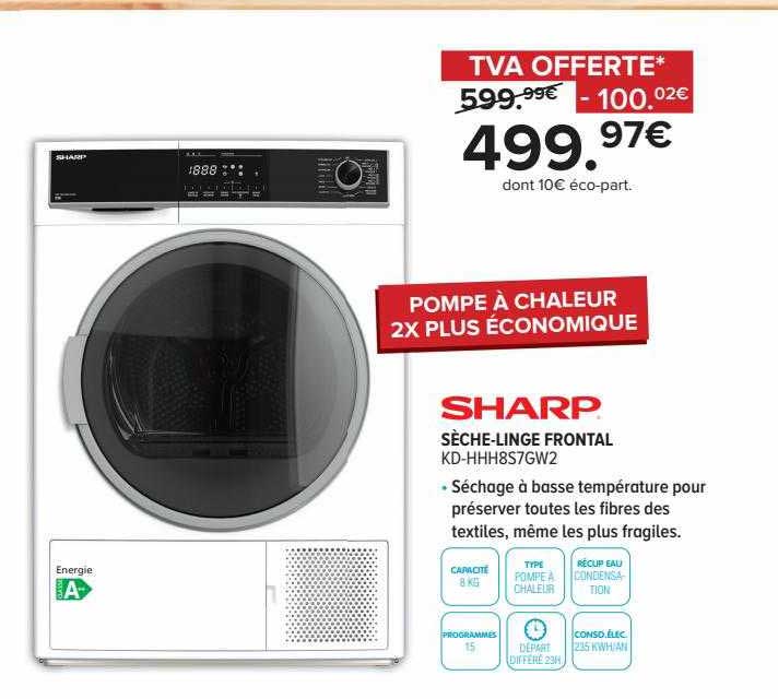 sèche-linge frontal sharp