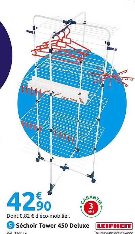 Séchoir Tower 450 Deluxe Leifheit