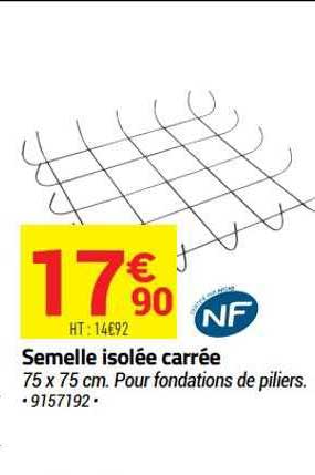 semelle isolée carrée