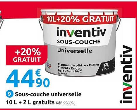 sous-couche universelle 10 l + 2 l gratuits inventiv