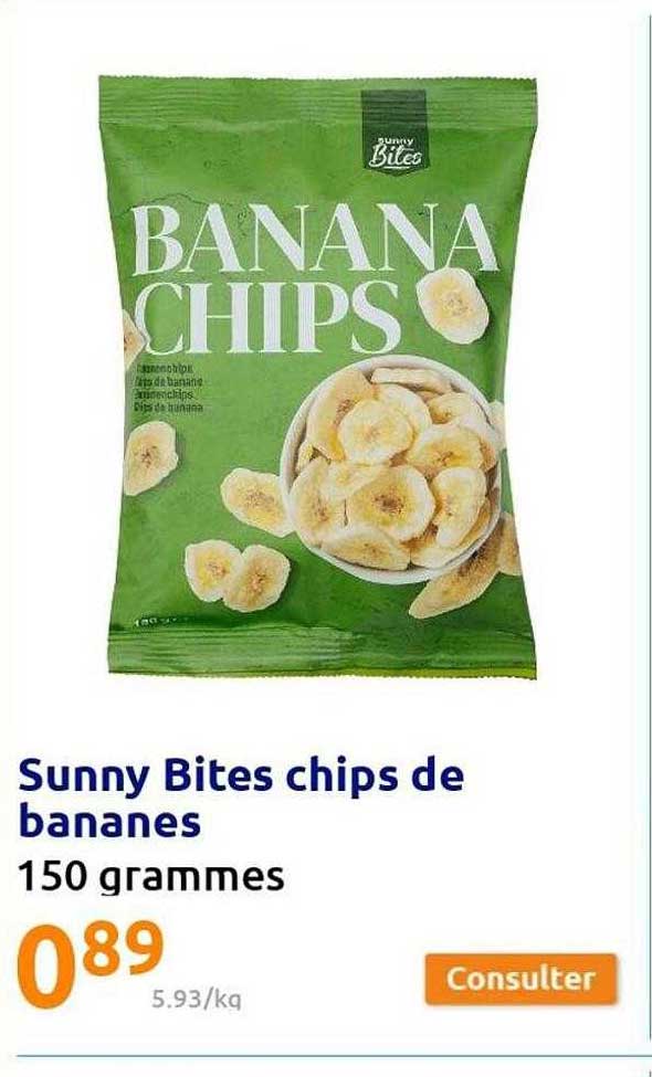 sunny bites chips de bananes