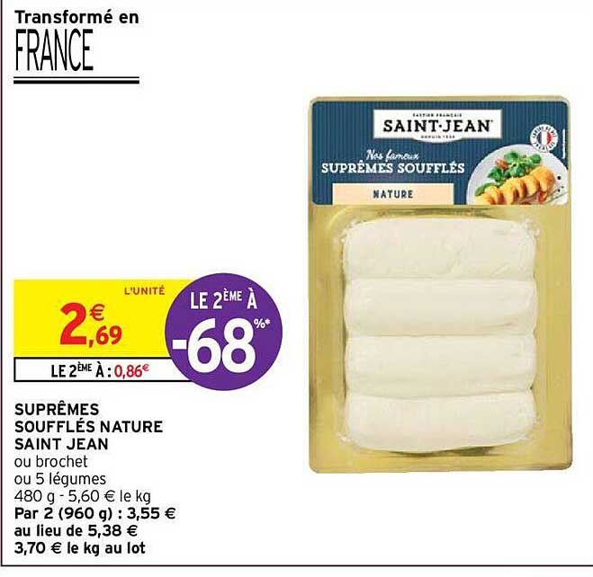suprêmes soufflés nature saint jean le 2ème à -68%