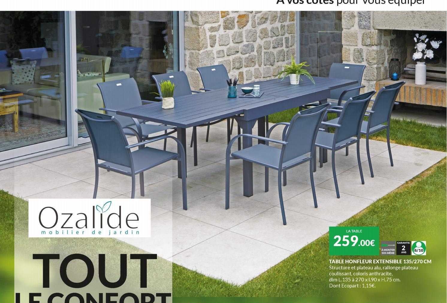 Table Honfleur Extensible 135-270cm