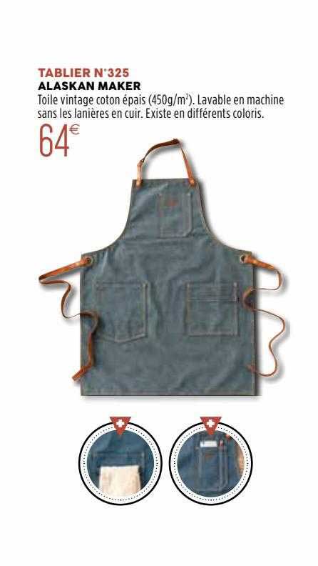 tablier n°325 alaskan maker