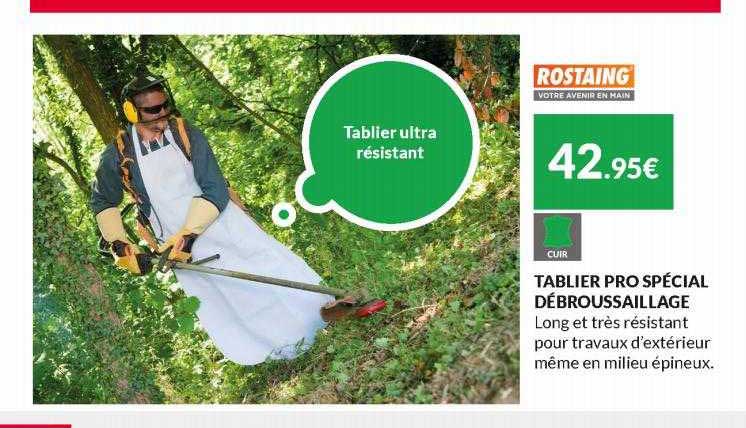 tablier pro spécial débroussaillage roastaing