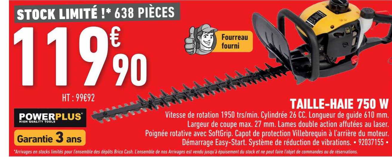 taille-haie 750 w power plus