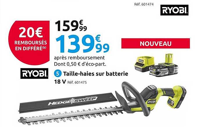 taille-haies sur batterie ryobi