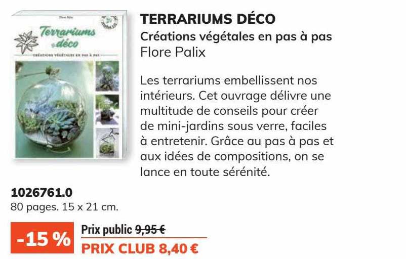 terrariums déco créations végétales en pas à pas flore palix