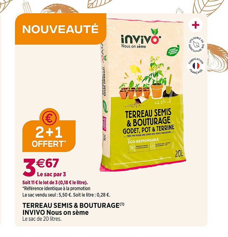 terreau semis & bouturage invivo nous on sème