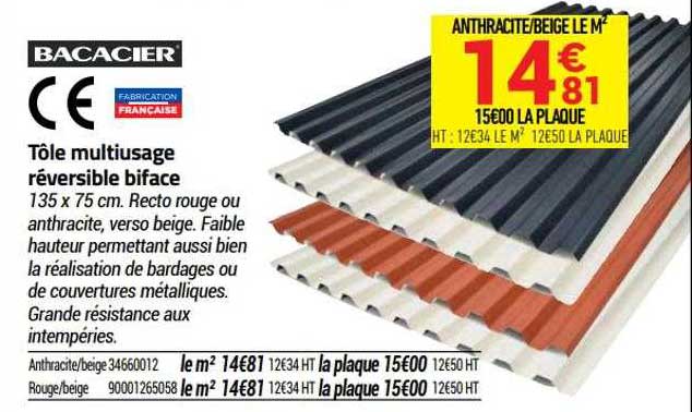 tôle multiusage réversible biface
