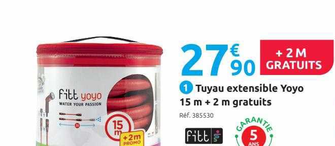 tuyau extensible yoyo 15 m + 2 m gratuits