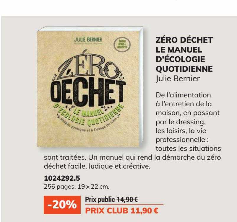 zéro déchet le manuel d'écologie quotidienne julie bernier