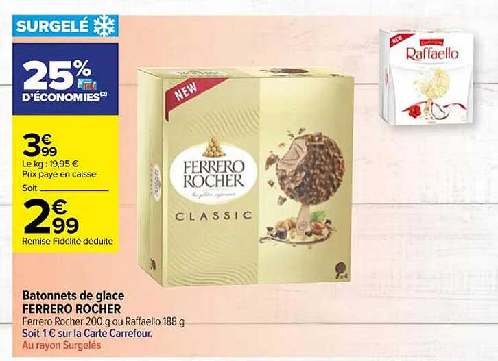 Bâtonnets De Glace Ferrero Rocher