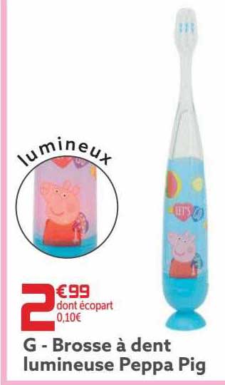 brosse à dent lumineuse peppa pig