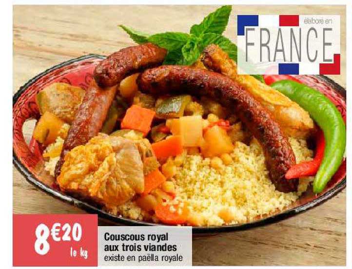 couscous royal aux trois viandes
