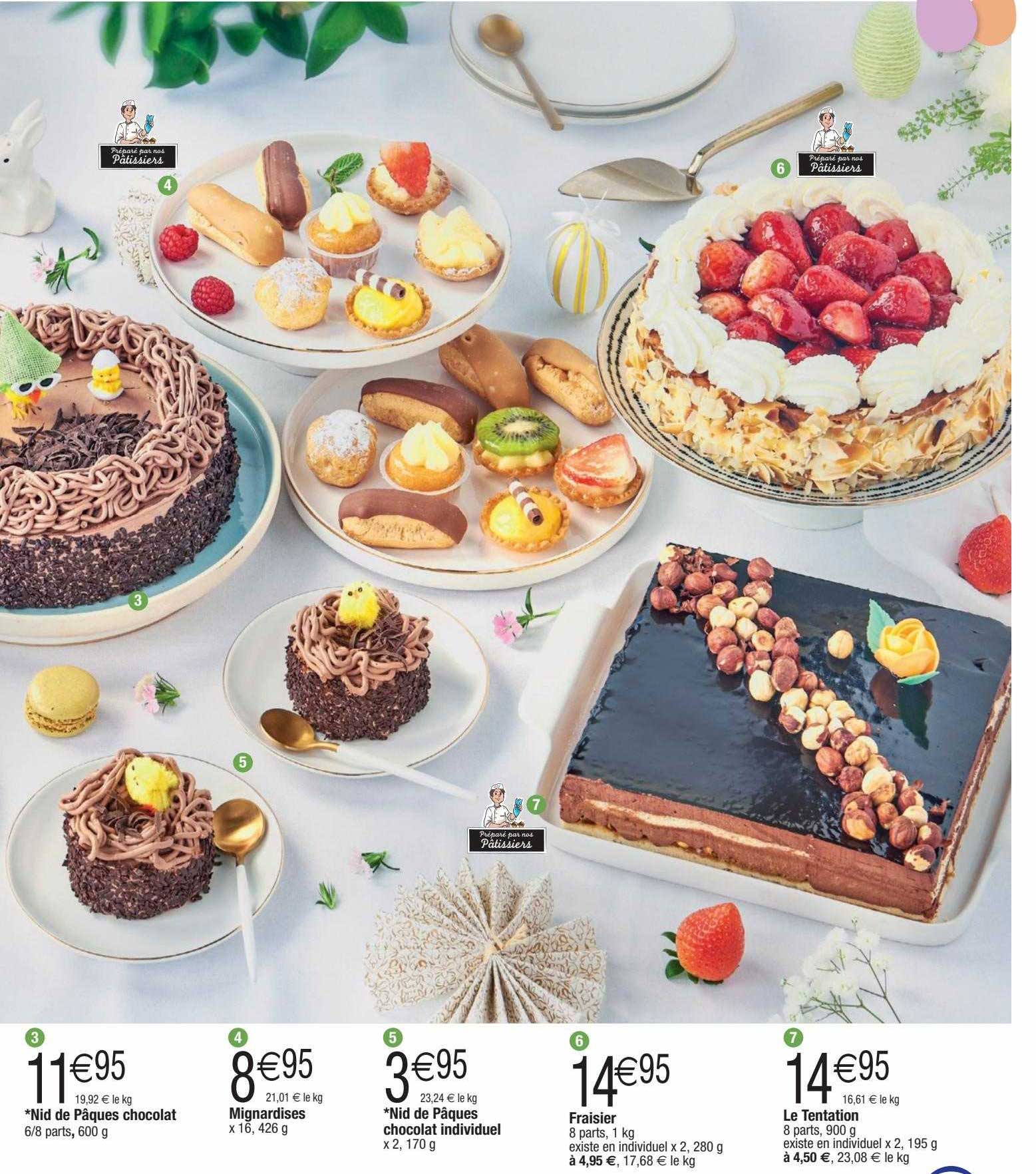 nid de pâques chocolat, mignardises, nid de pâques chocolat individuel, fraisier, le tentation