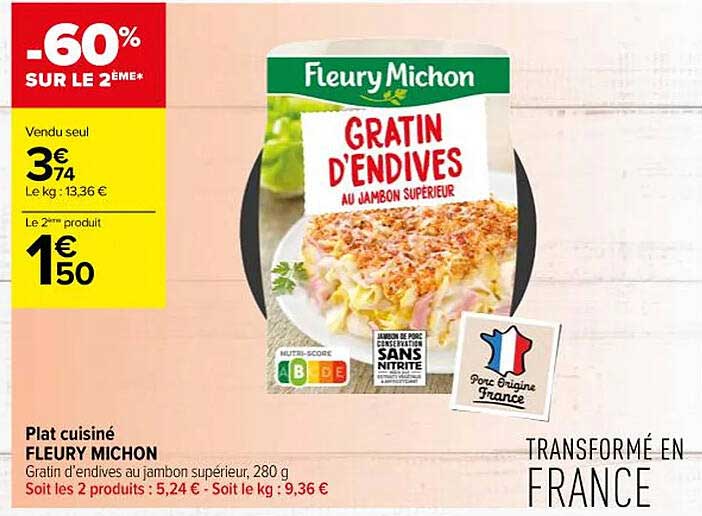 plat cuisiné fleury michon
