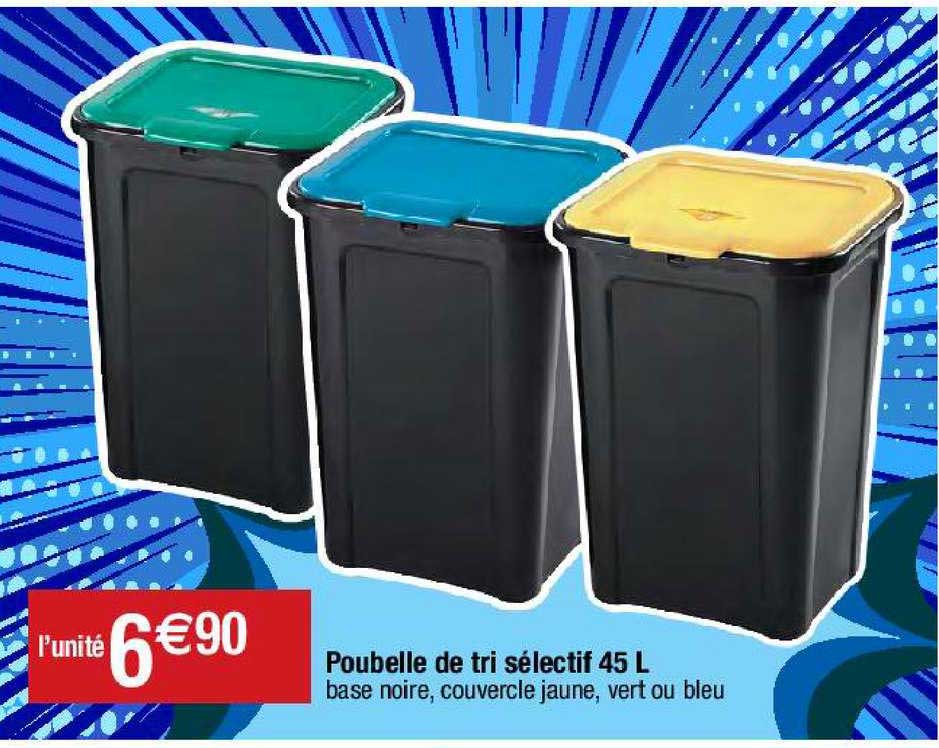 poubelle de tri sélectif 45l