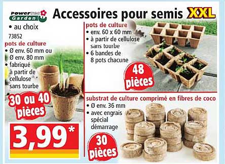 accessoires pour semis xxl powertec garden