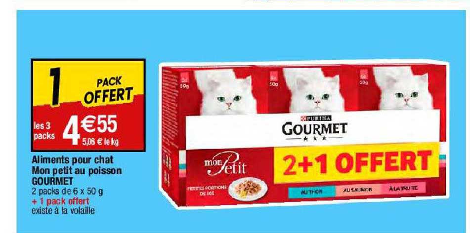 aliments pour chat mon petit au poisson gourmet
